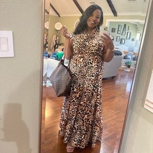 Leopard maxi dress